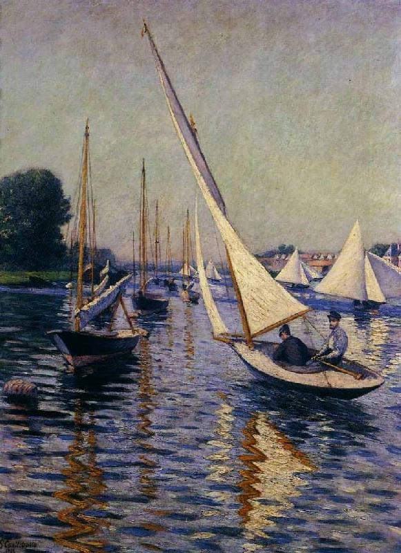 Gustave Caillebotte Regatta at Argenteuil Germany oil painting art
